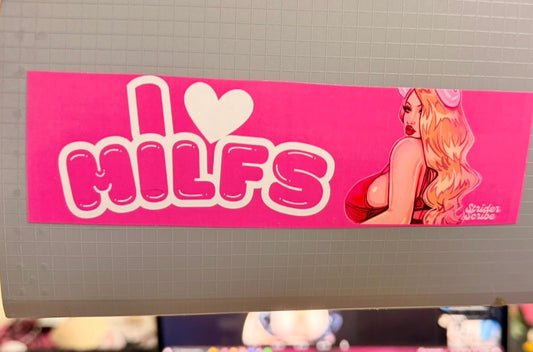 I LOVE MILFS Strider Sticker